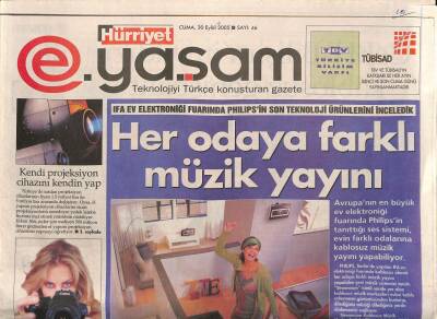 Hürriyet Gazetesi E-Yaşam Eki 30 Eylül 2005 - IFA Ev Elektroniği Fuarının Gözdesi Düz Ekran TVlerdi GZ96746 - 1