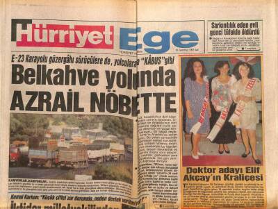 Hürriyet Gazetesi Ege Eki 16 Temmuz 1991 - Pakdemirliden Manisaya Kıyak GZ84075 - 1