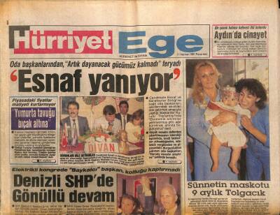 Hürriyet Gazetesi Ege Eki 17 Haziran 1991 - Denizli SHPde Gönüllü Devam GZ84081 - 1