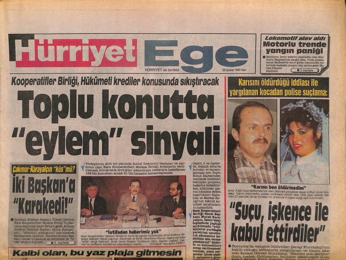 Hürriyet Gazetesi Ege Eki 20 Şubat 1990 - İzmir'deki 1990 Mayo Defilesinin Ünlü Mankenler Sundu - Alaçatı'dan Ruhsat Çeşme'den Mühür GZ153733 - 1