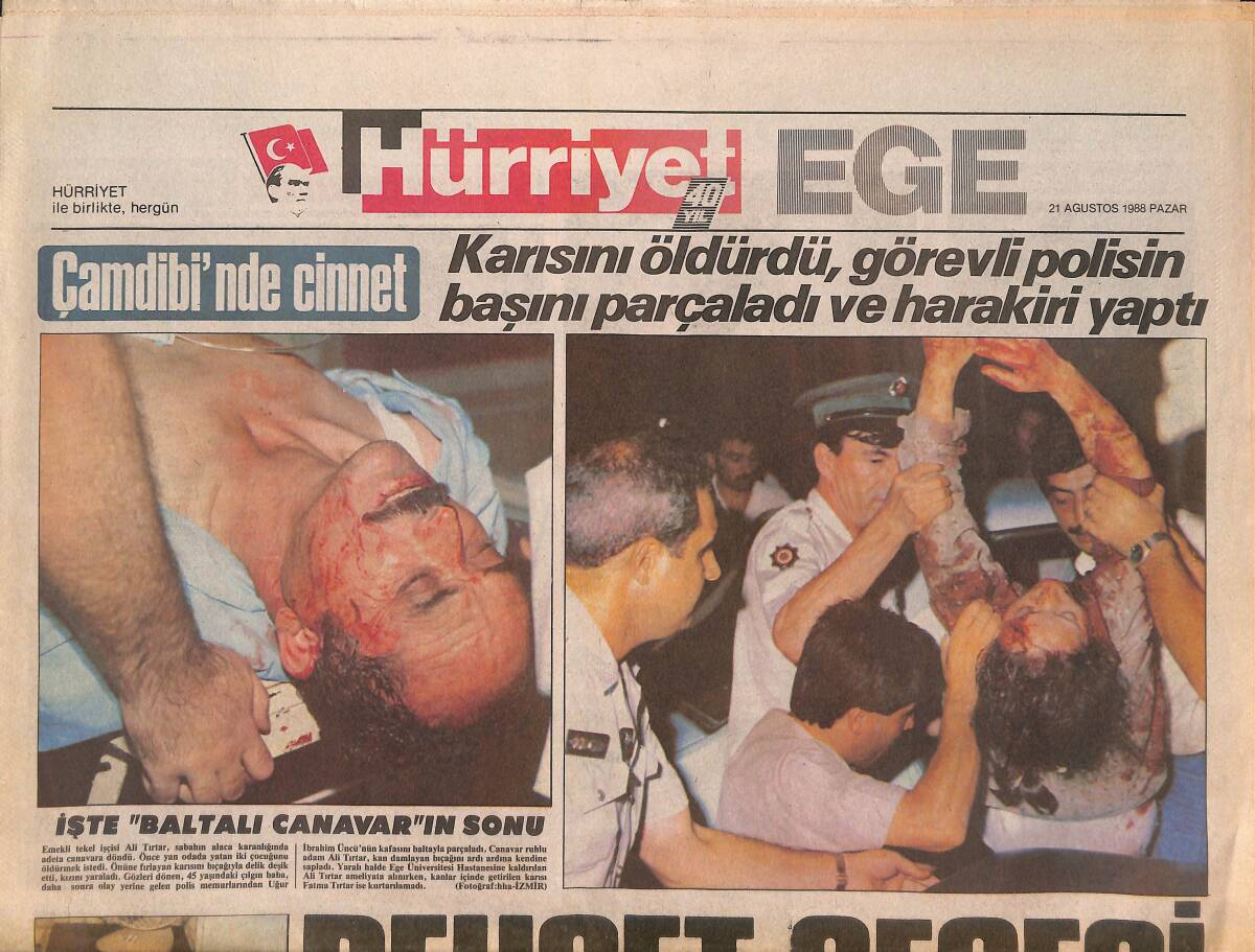 Hürriyet Gazetesi Ege Eki 21 Ağustos 1988 - Altay Şov Yaptı GZ135039 - 1