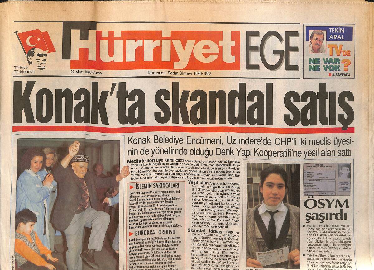 Hürriyet Gazetesi Ege Eki 22 Mart 1996 - Kadınlar Siyasete Hazırlanıyor - Söke Başkanı Lobi Turunda GZ153613 - 1