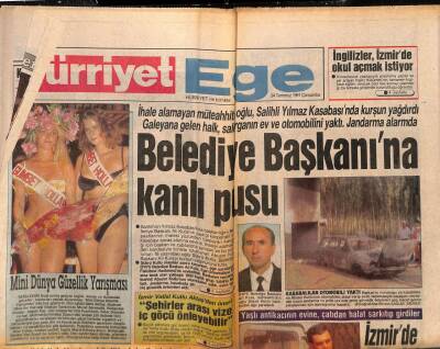 Hürriyet Gazetesi Ege Eki 24 Temmuz 1991 - Bakan Kahvecinin Köy Sefası GZ84078 - 1