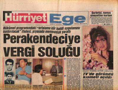 Hürriyet Gazetesi Ege Eki 4 Temmuz 1991 - Perakendeciye Vergi Soluğu GZ84087 - 1