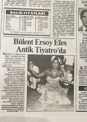 Hürriyet Gazetesi Ege Eki 9 Ağustos 1989 - Bülent Ersoy Efes Antik Tiyatro'da - Nergizspor'un Hedefi Şampiyonluk GZ153616 - 2