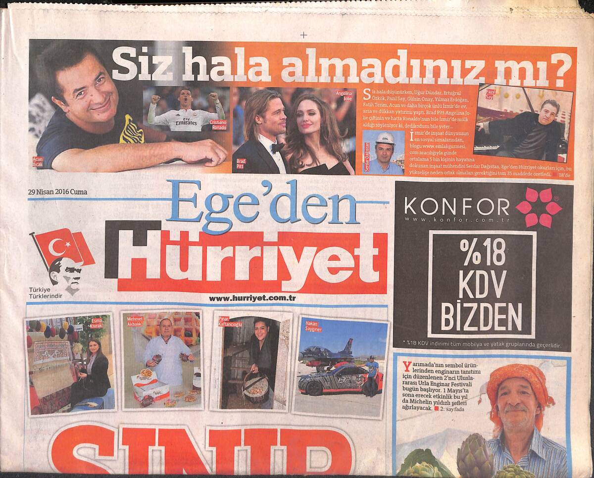 Hürriyet Gazetesi Ege'den Eki 29 Nisan 2016 - Key Museum'a Uğramadan Olmaz - Ne Varsa Köyde Var GZ134977 - 1