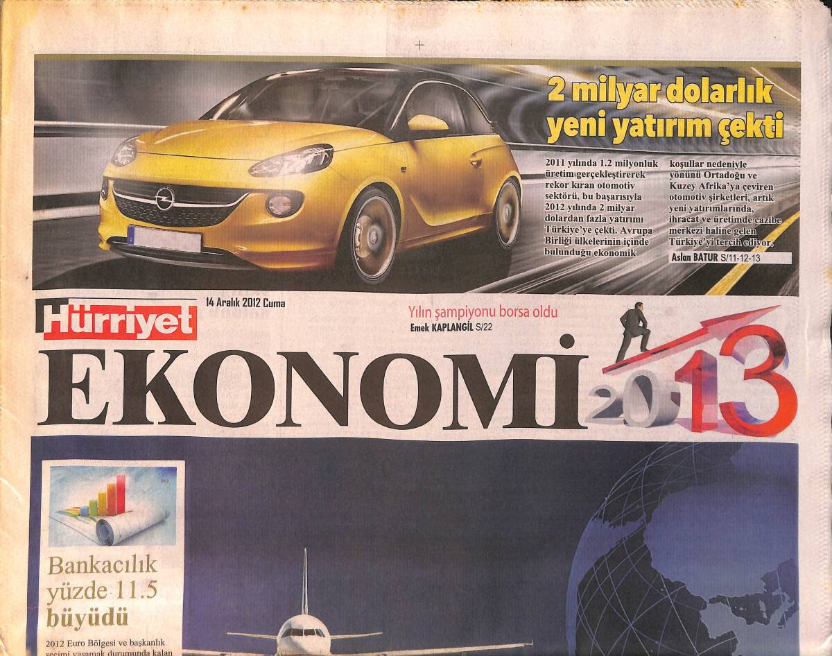 Hürriyet Gazetesi Ekonomi Eki 14 Aralık 2012 GZ158320 - 1