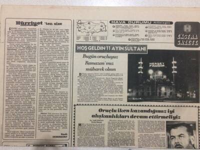 Hürriyet Gazetesi Ekstra Eki 6 Ağustos 1978 - Oruçlu İken Kazanılanlar GZ52001 - 1