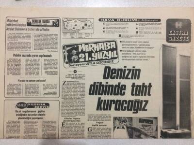Hürriyet Gazetesi Ekstra Eki 6 Aralık 1978 - Denizin Dibinde Taht Kuracağız GZ52029 - 1