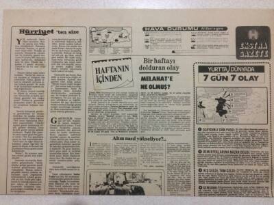 Hürriyet Gazetesi Ekstra Eki 7 Ocak 1979 - Bitpazarına Otomobilde Düştü GZ52012 - 1