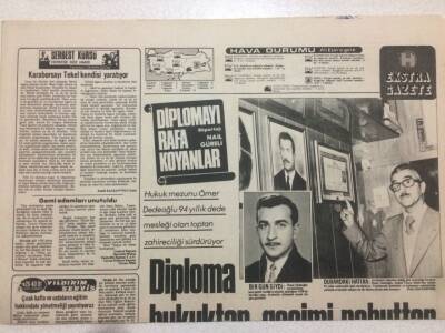 Hürriyet Gazetesi Ekstra Eki 8 Ocak 1979 - Diplomayı Rafa Koyanlar GZ52025 - 1