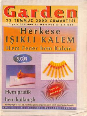 Hürriyet Gazetesi Garden Eki 22 Temmuz 2000 - Bulmaca GZ95349 - 1