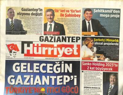 Hürriyet Gazetesi Gaziantep Eki 27 Aralık 2013 - Şerbetçi Mimarlık Ulusal Projelerde GZ99943 - 1