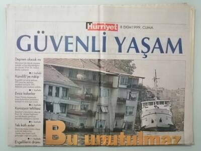 Hürriyet Gazetesi Güvenli Yaşam Eki 8 Ekim 1999 Deprem Değil Korozyon Yıkacak -GZ33128 - 1