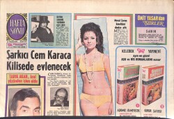 Hürriyet Gazetesi Hafta Sonu Eki 16 Nisan 1972 - Cem Karaca Kilisede Evlenecek - Fatma Girik Film Şirketi Açtı - Barış Manço - Figen Han -Kartal Tibet GZ156451 - 1