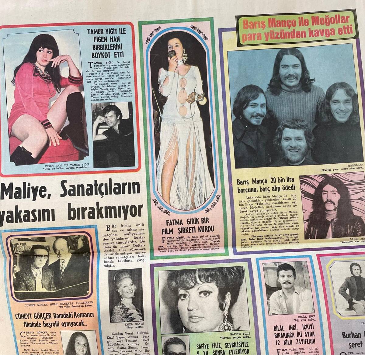 Hürriyet Gazetesi Hafta Sonu Eki 16 Nisan 1972 - Cem Karaca Kilisede Evlenecek - Fatma Girik Film Şirketi Açtı - Barış Manço - Figen Han -Kartal Tibet GZ156451 - 2