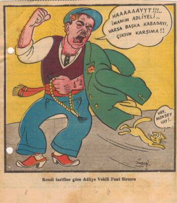 Hürriyet Gazetesi Haftanın Karikatürü Adliye Vekili Fuat Sirmen GZ14424 - 1