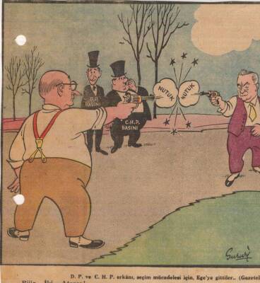 Hürriyet Gazetesi Haftanın Karikatürü DP Ve Chp GZ14407 - 1