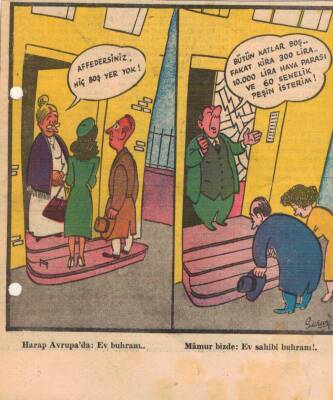Hürriyet Gazetesi Haftanın Karikatürü Ev Buhranı Ve Hava Buhranı GZ14398 - 1
