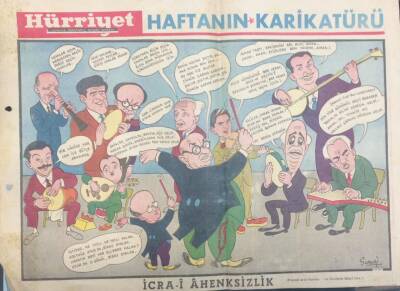 Hürriyet Gazetesi Haftanın Karikatürü İcra-i Ahenksizlik GZ14442 - 1