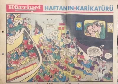 Hürriyet Gazetesi Haftanın Karikatürü İstanbul Eğleniyor Sinemalar GZ14440 - 1