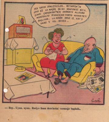Hürriyet Gazetesi Haftanın Karikatürü Radyo Lisan Dersleri GZ14394 - 1