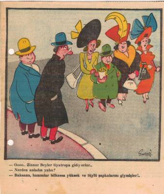 Hürriyet Gazetesi Haftanın Karikatürü Tüylü Şapka GZ14420 - 1