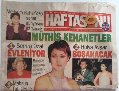 Hürriyet Gazetesi Haftasonu Eki 15 Aralık 2000 - Yüksel Uzelden Ebru Gündeşe Altın Öğütler GZ39145 - 1