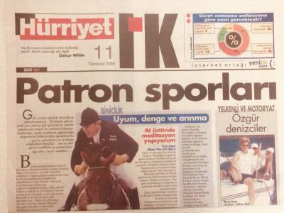 Hürriyet Gazetesi İK Eki 11 Temmuz 2004 - Patron Sporları GZ40001 - 1
