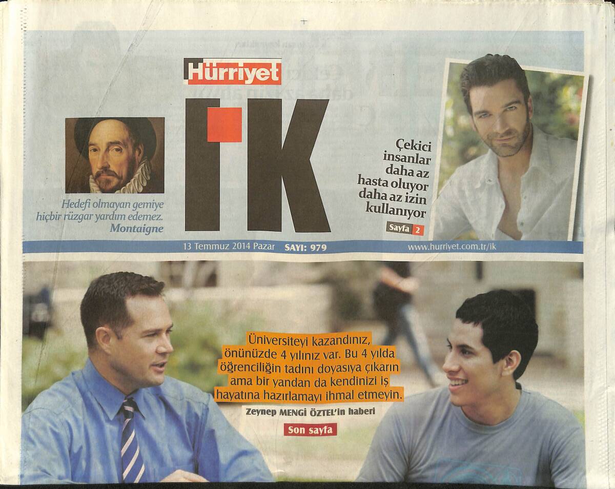 Hürriyet Gazetesi I.K Eki 13 Temmuz 2014 - Akbank'ta Çocuklu Mesai Günü - Çekici İnsanlar Daha Az İzin Alıyor Daha Az Hasta Oluyor GZ135905 - 1