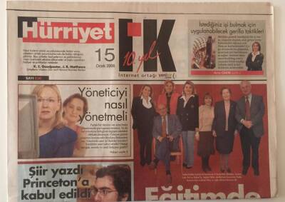 Hürriyet Gazetesi IK Eki 15 Ocak 2006 - Türk Üniversitelerinde Nanateknoloji - GZ20278 - 1