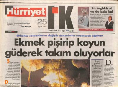 Hürriyet Gazetesi I.K Eki 25 Eylül 2005 - Tofaş , Yaşayarak Öğrenmekten Yana - Turkcell Çalışanlarını Yaşatarak Geliştiriyor GZ96744 - 1