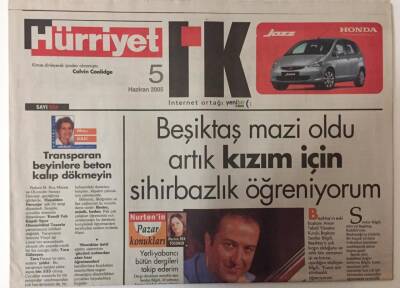 Hürriyet Gazetesi IK Eki - 5 Haziran 2005 - Serdar Bilgili Beşiktaşa Çok Kırgın Ve Artık Zamanını İşine, Kızına Ayırıyor GZ25307 - 1