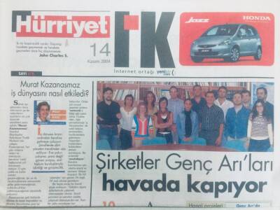 Hürriyet Gazetesi İnsan Kaynakları Eki 14 Kasım 2004 - Şirketler Genç Arıları Havada Kapıyor GZ40436 - 1