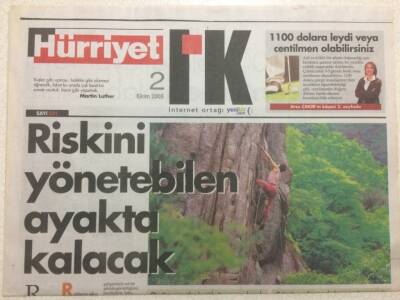 Hürriyet Gazetesi İnsan Kaynakları Eki 2 Ekim 2005 - Riskini Yönetebilen Ayakta Kalacak GZ47067 - 1
