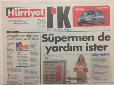 Hürriyet Gazetesi İnsan Kaynakları Eki - 28 Kasım 2004 - Süpermen De Yardım İster GZ24468 - 1