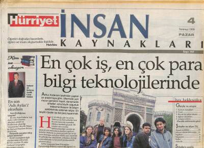 Hürriyet Gazetesi İnsan Kaynakları Eki 4 Temmuz 1999 - Avrupalı Gençlerin Rüyası Danışmanlık GZ109166 - 1