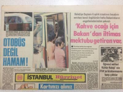 Hürriyet Gazetesi İstanbul 5 Temmuz 1978 - Otobüs Değil Hamam GZ50584 - 1