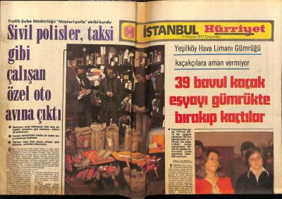 Hürriyet Gazetesi İstanbul Eki 15 Haziran 1977 - Yeşilköy Hava Limanı Kaçakçılara İzin Vermiyor GZ75552 - 1