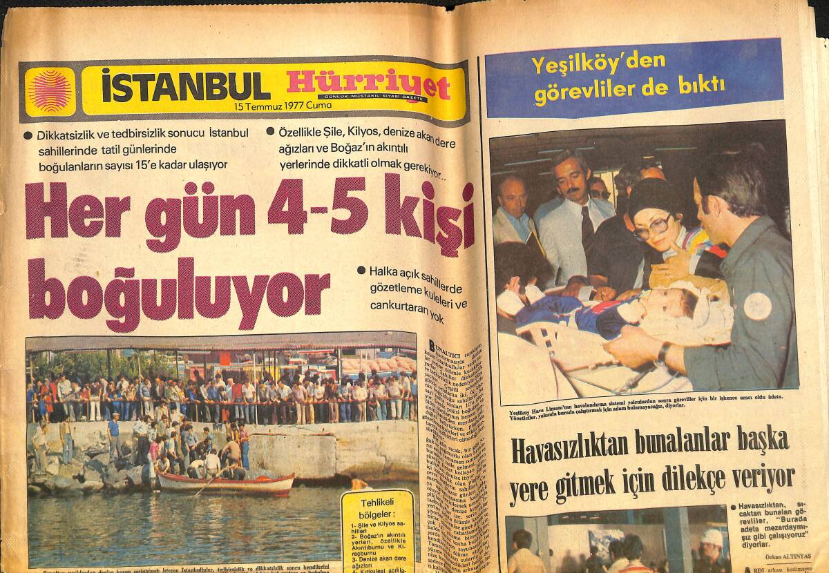 Hürriyet Gazetesi İstanbul Eki 15 Temmuz 1977 - Yaz Aylarında Kadro Takviyesi Yapılmadığı İçin Pasaport Almak İsteyenler Çile Çekiyor GZ138257 - 1