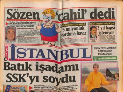 Hürriyet Gazetesi İstanbul Eki 2 Nisan 1992 - Batık İşadamı SSKyı Soydu GZ76899 - 1