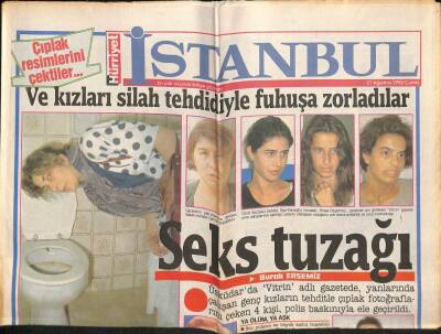 Hürriyet Gazetesi İstanbul Eki 21 Ağustos 1992 - Ünlülere Kadın Satacaklardı GZ76886 - 1