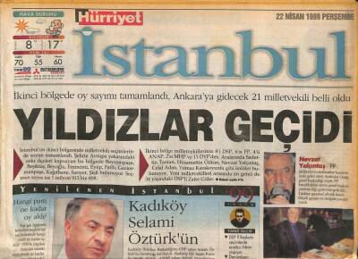 Hürriyet Gazetesi İstanbul Eki 22 Nisan 1999 - Ebru Şallı Herkes Yalan Söylüyor - Babylonun Siftahı GZ109173 - 1