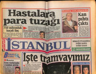 Hürriyet Gazetesi İstanbul Eki 23 Mart 1992 - Topkapıdan Kabataşa Hat Uzatılıyor GZ76892 - 1