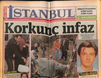 Hürriyet Gazetesi İstanbul Eki 25 Mart 1992 - Korkunç İnfaz GZ76894 - 1
