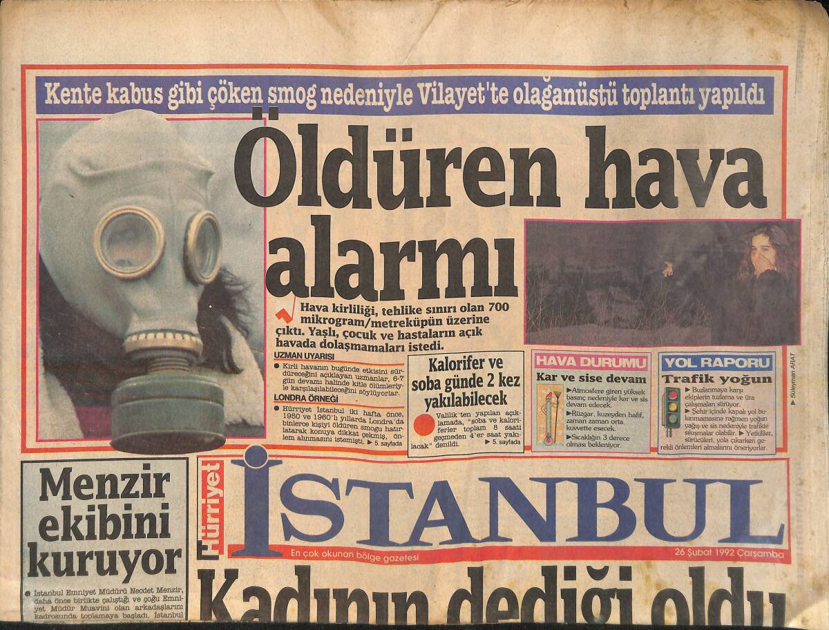 Hürriyet Gazetesi İstanbul Eki 26 Şubat 1992 - Menzir Ekibini Kuruyor - Beykozlu'ya Ulaşım Cezası GZ159351 - 1