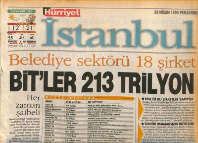 Hürriyet Gazetesi İstanbul Eki 29 Nisan 1999 - İki Kalınbağırsak Operasyonu , İstanbul Tıp Fakültesinde Uydu Aracılığıyla Gösterildi GZ109170 - 1