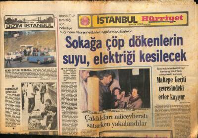 Hürriyet Gazetesi İstanbul Eki 4 Aralık 1978 - Maltepe Geçiti Çevresindeki Evler Kayıyor GZ93813 - 1