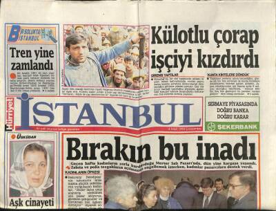 Hürriyet Gazetesi İstanbul Eki 4 Mart 1992 - Yemek Fabrikalarına Belediye Baskını GZ82903 - 1