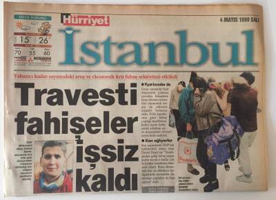 Hürriyet Gazetesi İstanbul Eki 4 Mayıs 1999 - Kadınları Brad Pitt İçin Kavga Ediyor GZ13698 - 1